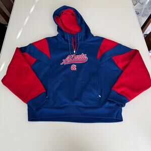 Atlanta Braves Women's Cooperstown Collection New Era 1/4 Zip Hoodie Boxy Fit XL